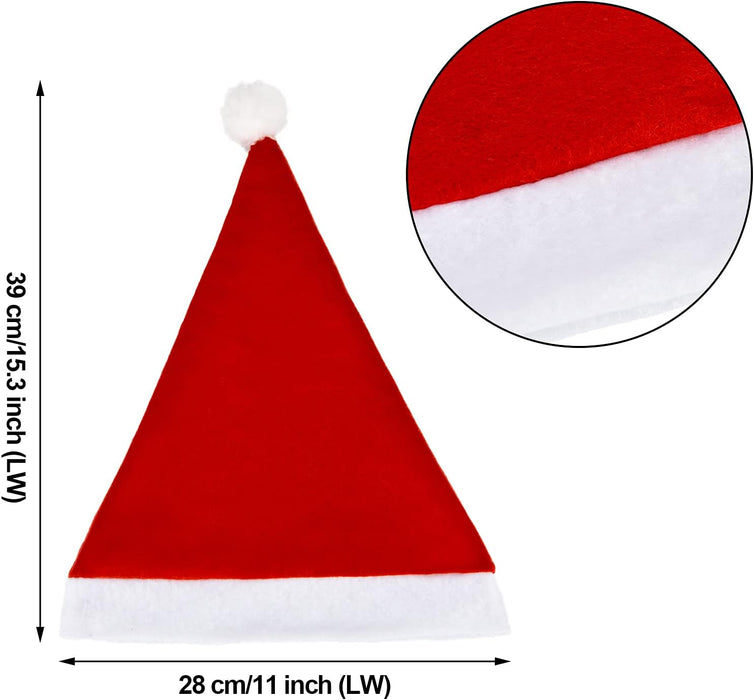Santa Hat & Beard Set - 4 Piece Adult Costume Kit