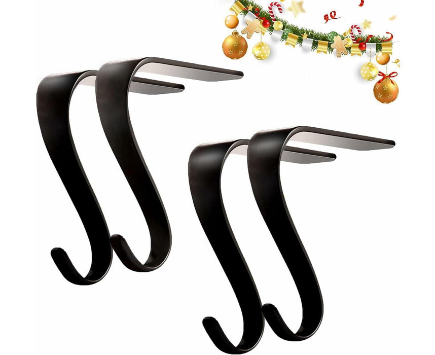 Metal Fireplace Stocking Holders - Garland Hooks