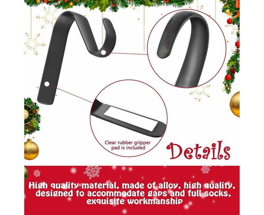 Metal Fireplace Stocking Holders - Garland Hooks