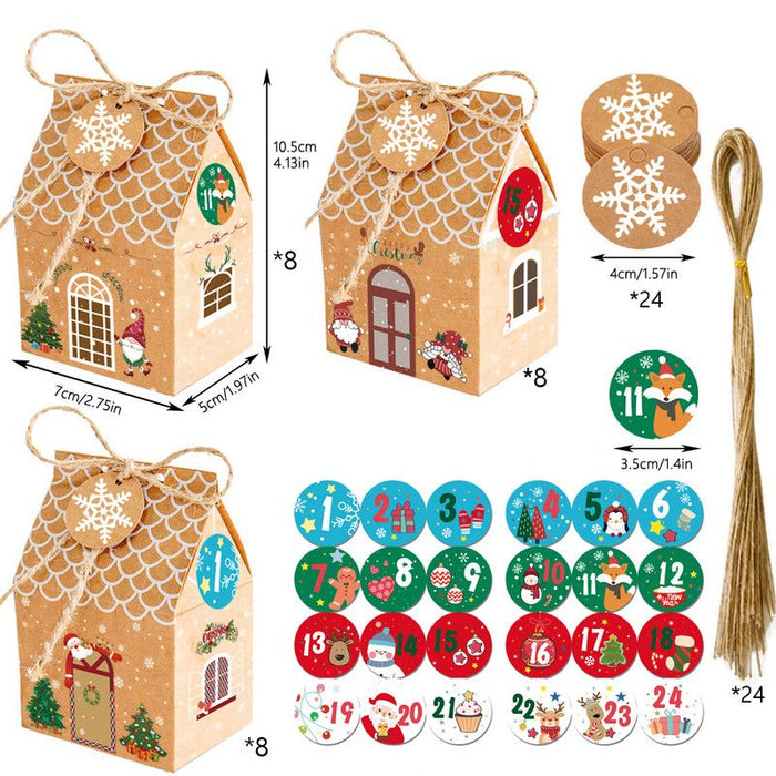 Gingerbread House Treat Boxes - 3 Vintage Designs