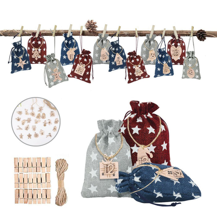 DIY Advent Calendar Gift Bags with Numbers