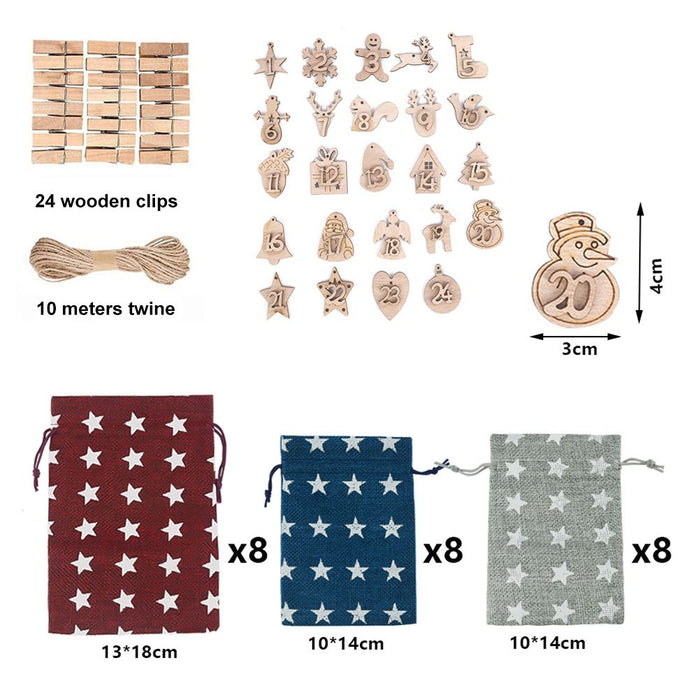 DIY Advent Calendar Gift Bags with Numbers