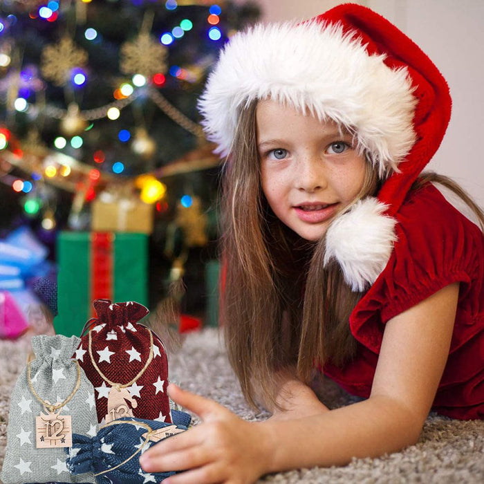 DIY Advent Calendar Gift Bags with Numbers