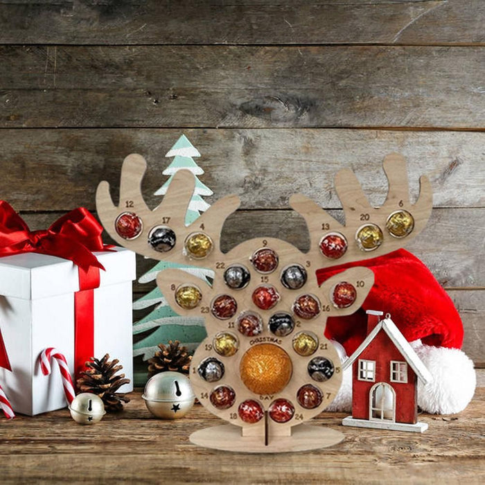 Wooden Advent Calendar Christmas Stand