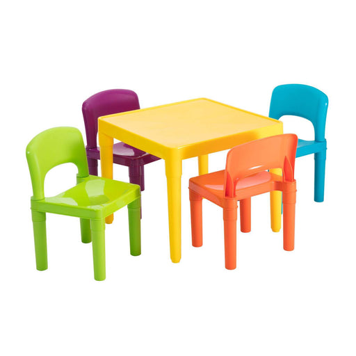 Kids plastic table and four chairs set
