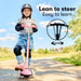 Zinc Strobe Junior Tri Scooter Pink lean to steer