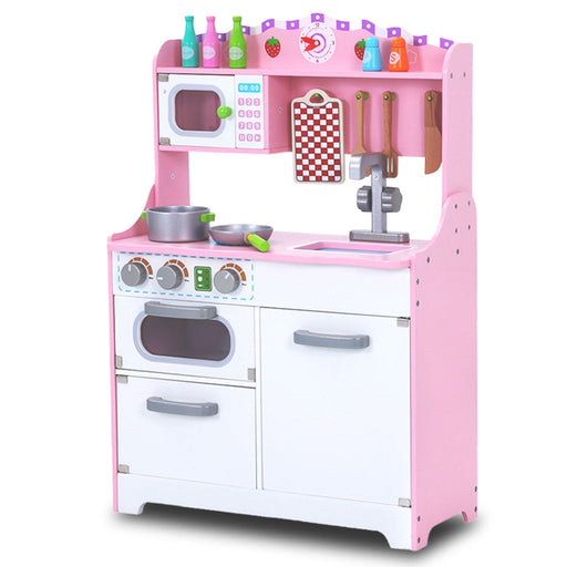 Kids wooden pretend kitchen play set