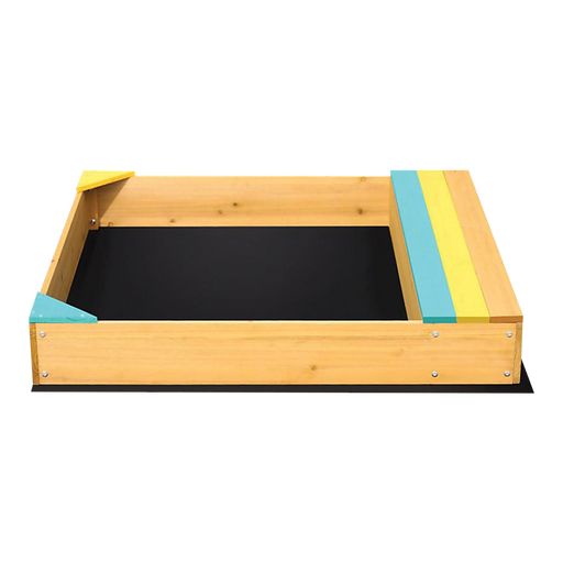 Wooden kids sandbox for backyard play