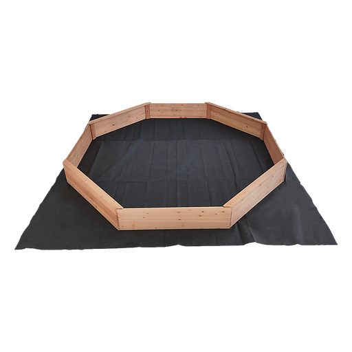 Large octagonal wooden kids sandpit