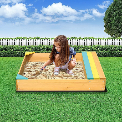 Timber sand pit toy for children