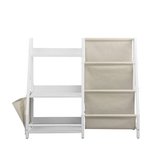 3 tier kids bookshelf with sling book rack