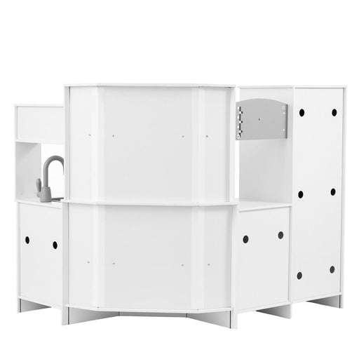 Kids pretend kitchen playset in white