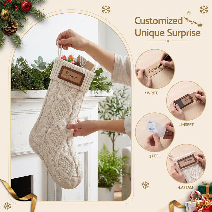 Jingle Jollys Personalised Knit Christmas Stockings - 3 Pack