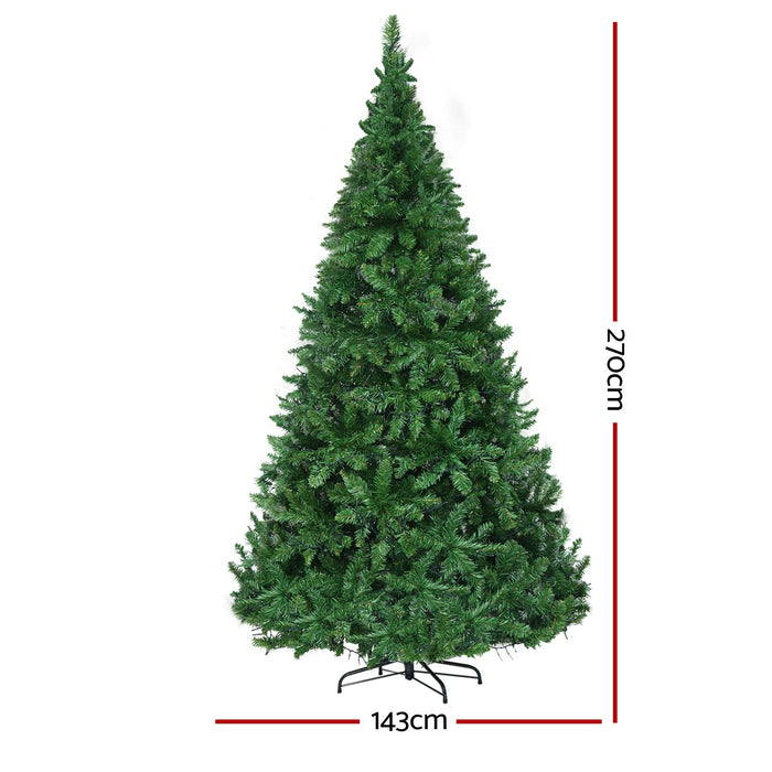Jingle Jollys Christmas Tree 2.7m with 1800 LEDs - 1831 Tips