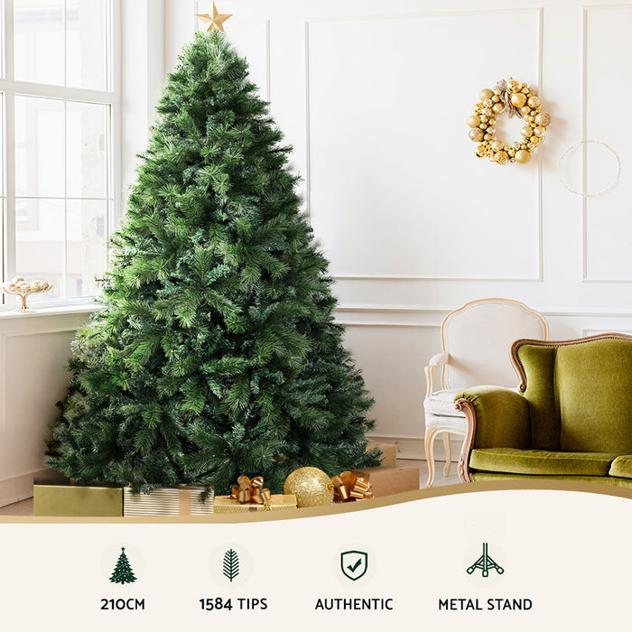 Jingle Jollys Pine Needle Christmas Tree 2.1m