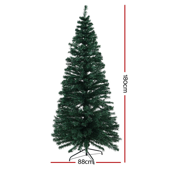 Jingle Jollys Optic Fibre LED Christmas Tree 1.8m - 300 Tips