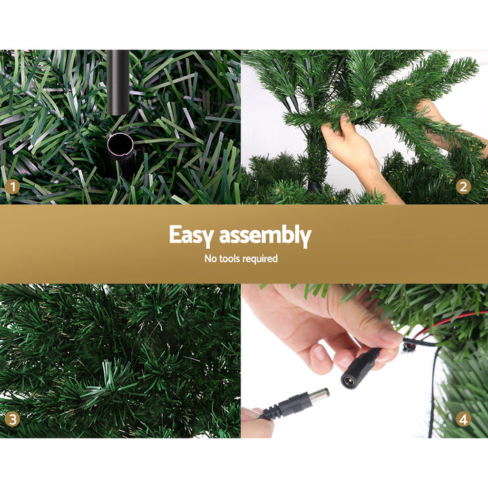 Jingle Jollys Optic Fibre LED Christmas Tree 1.8m - 300 Tips