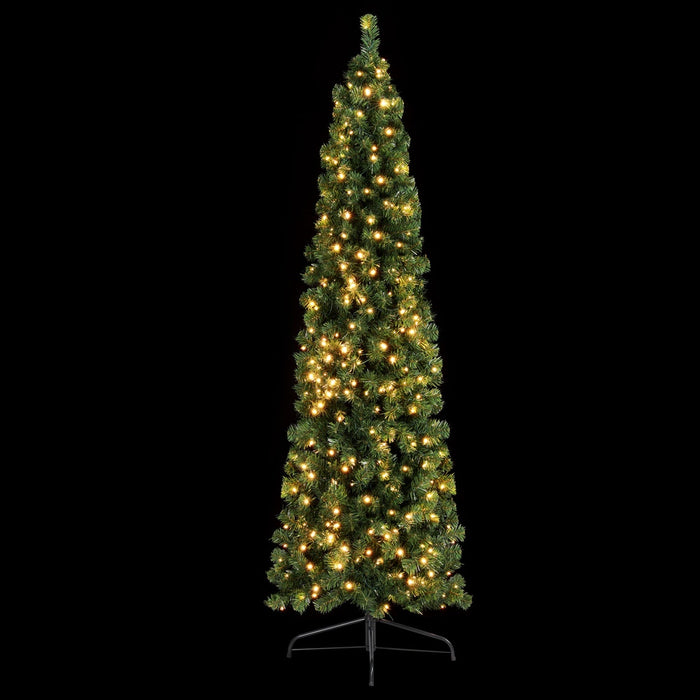 Jingle Jollys Corner Christmas Tree 2.1m with LED Lights