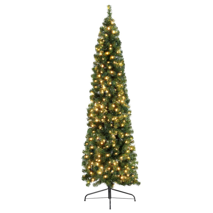 Jingle Jollys Corner Christmas Tree 2.1m with LED Lights
