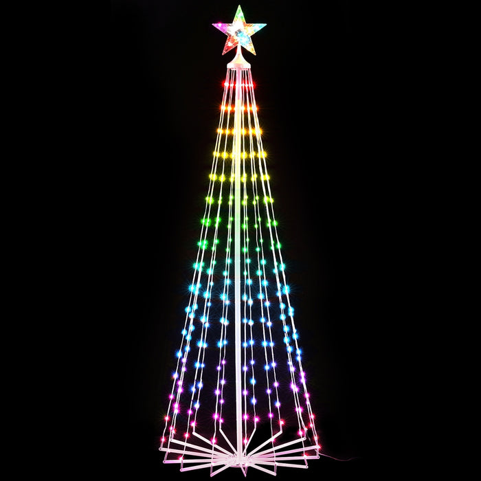 Jingle Jollys Christmas Tree 1.8m with 265 RGB LED Fairy Lights