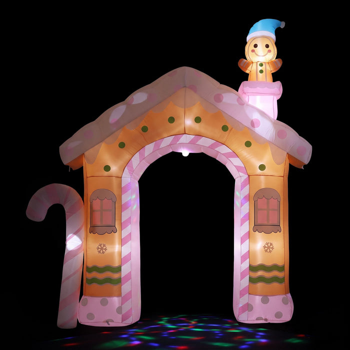Jingle Jollys Inflatable Gingerbread Man 3.2m with LED Lights