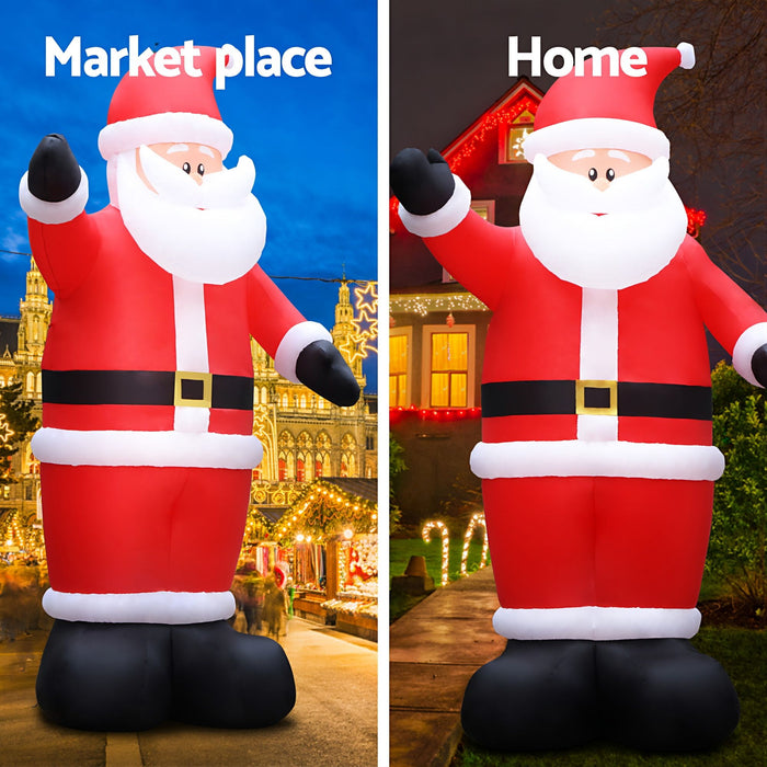 Jingle Jollys Giant Inflatable Santa 5m - Illuminated