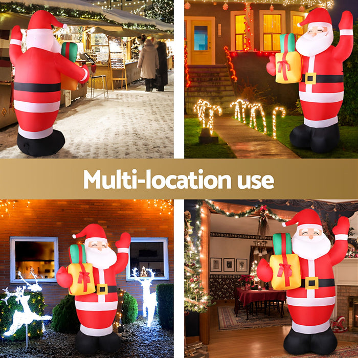 Jingle Jollys Inflatable Santa 2.4m - Illuminated