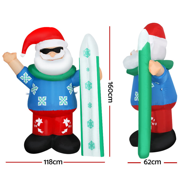 Jingle Jollys Inflatable Santa 1.6m - Illuminated