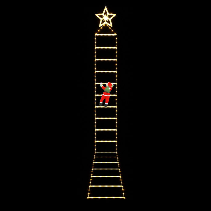 Jingle Jollys Santa Ladder Christmas Lights 3.4m - 328 LED