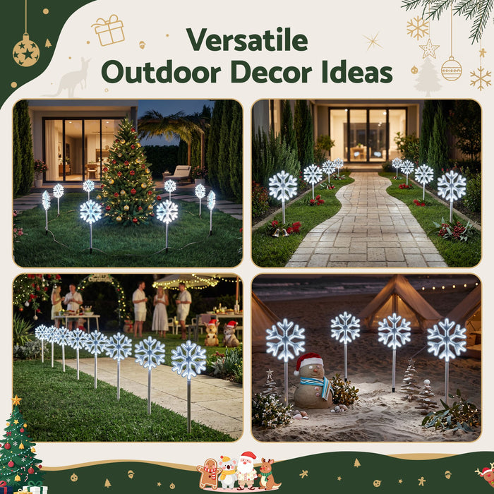 Jingle Jollys Christmas Path Lights - 4 Pack Cool White