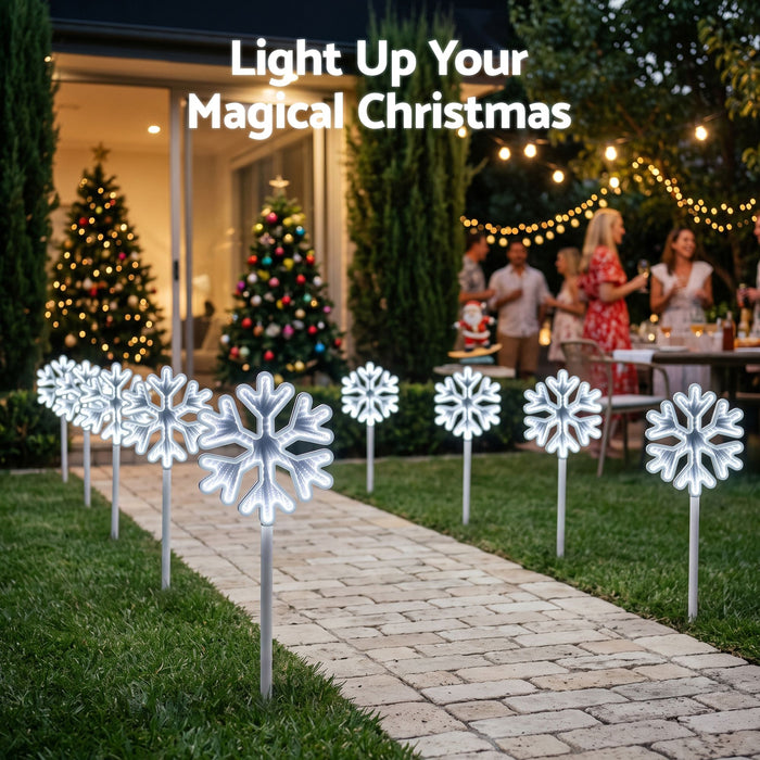 Jingle Jollys Christmas Path Lights - 4 Pack Cool White