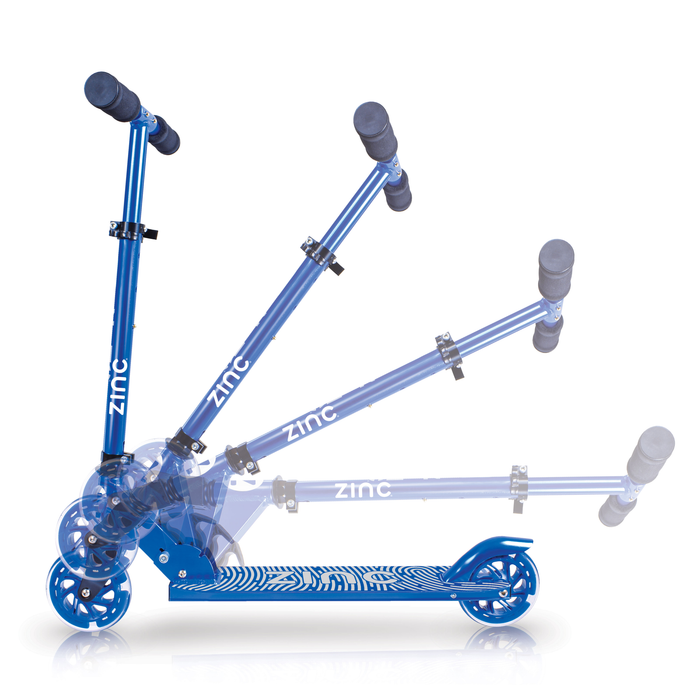Zinc Identity 2.0 Folding Scooter Blue Navy folded