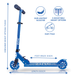 Zinc Identity 2.0 Folding Scooter Blue Navy light-up wheels