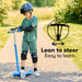 Zinc Strobe Junior Tri Scooter Blue lean to steer