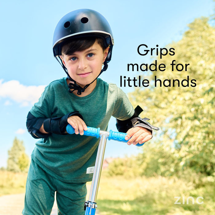 Zinc Strobe Junior Tri Scooter Blue grips