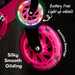 Zinc Identity 2.0 Folding Scooter Pink Purple light-up wheels