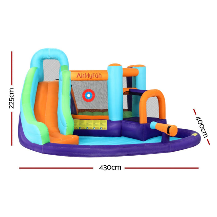 AirMyFun Inflatable Water Slide with Trampoline