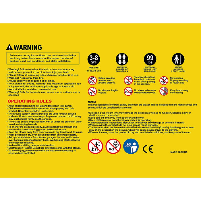 AirMyFun Inflatable Double Water Slide with Trampoline