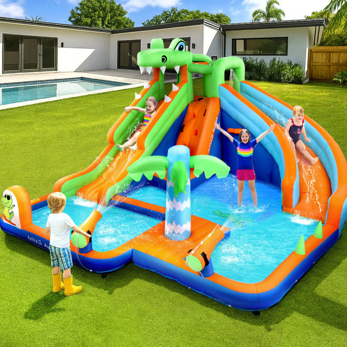 AirMyFun Kids Inflatable Pool with Double Slide
