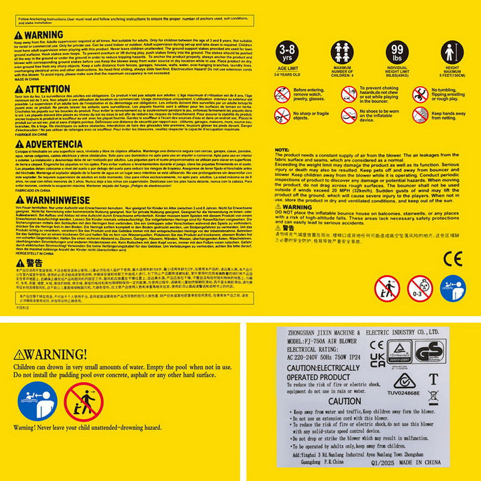 AirMyFun Kids Inflatable Pool with Double Slide