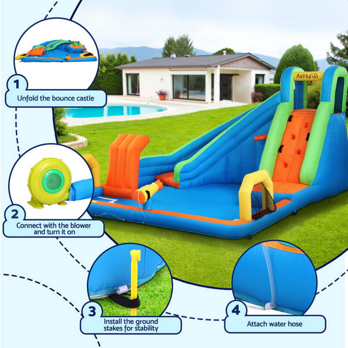 AirMyFun Kids Inflatable Slide Water Park