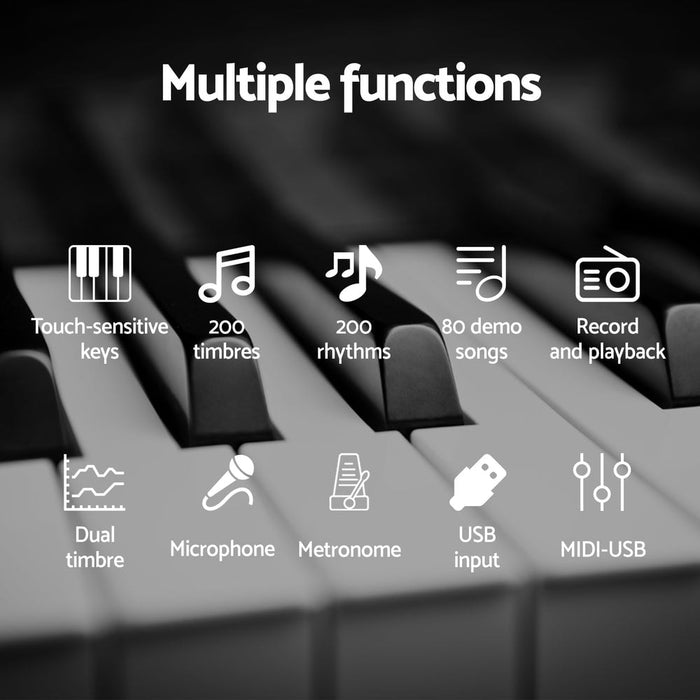 Alpha 61 Keys Foldable Electronic Piano Keyboard with Carry Bag