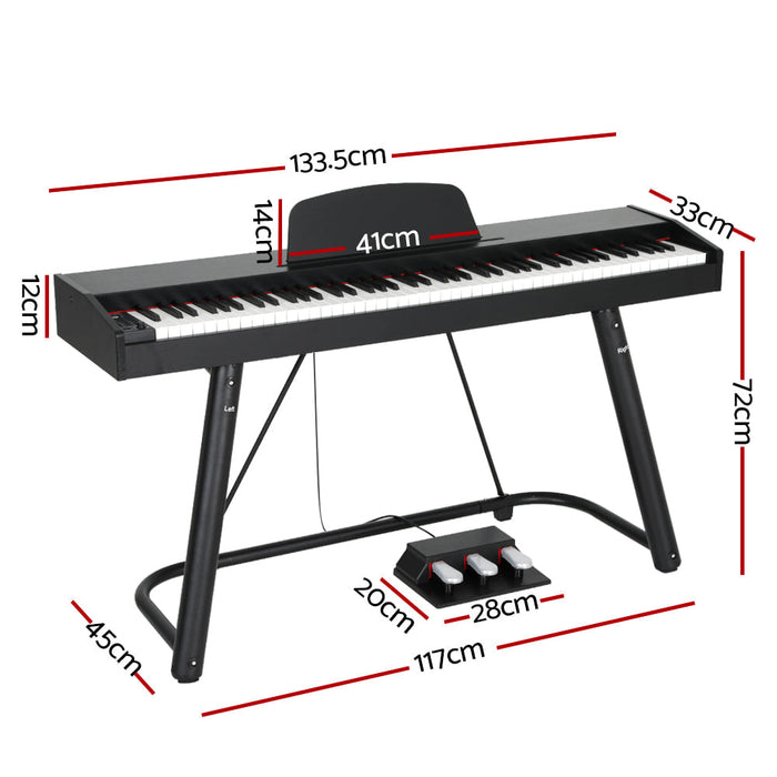 Alpha 88 Keys Electronic Piano Keyboard with Stand Semi-Weighted