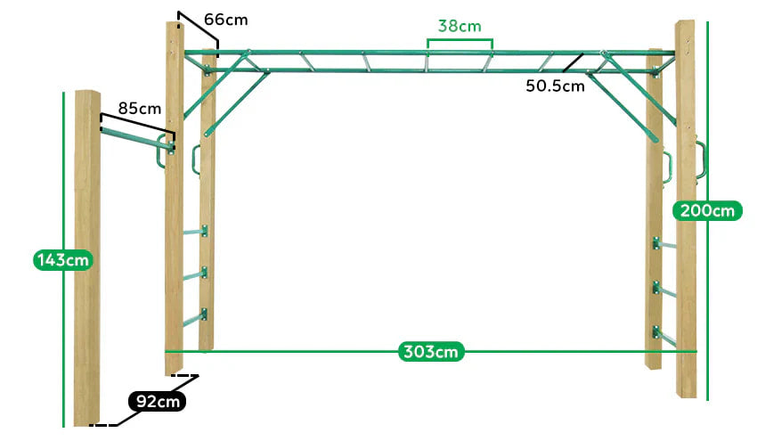 Amazon 3.0m Monkey Bar Set