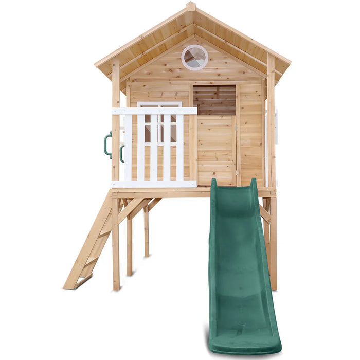 Archie Elevated Cubby House partially assembled