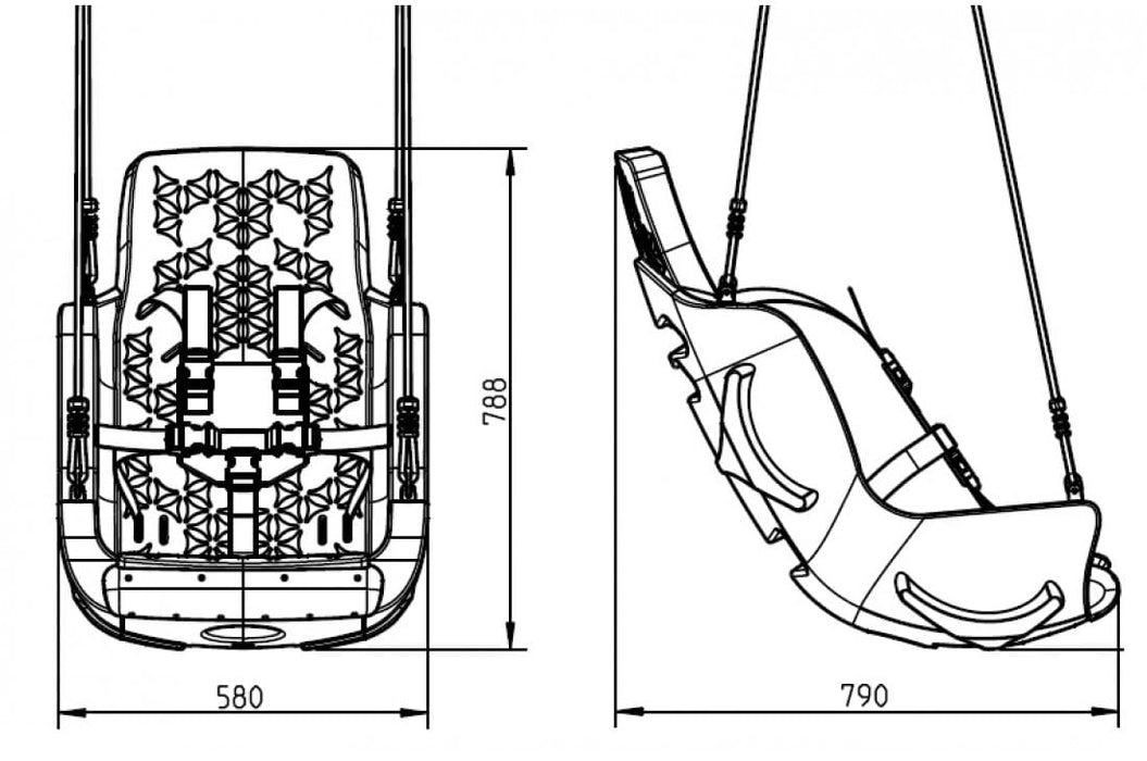 Aussie Swings Special Needs Swing Seat with Safety Harness
