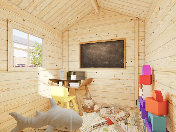 Sam 2.4 Wooden Cubby House with Terrace