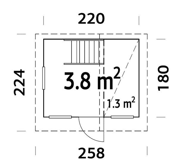 Tom 3.8 Wooden Cubby House with Mezzanine