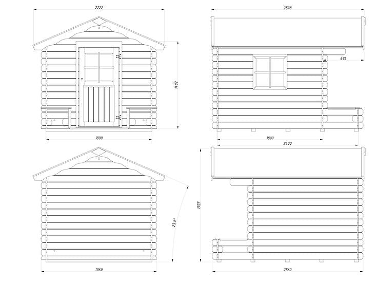 Stina 3.1 Wooden Cubby House with Veranda