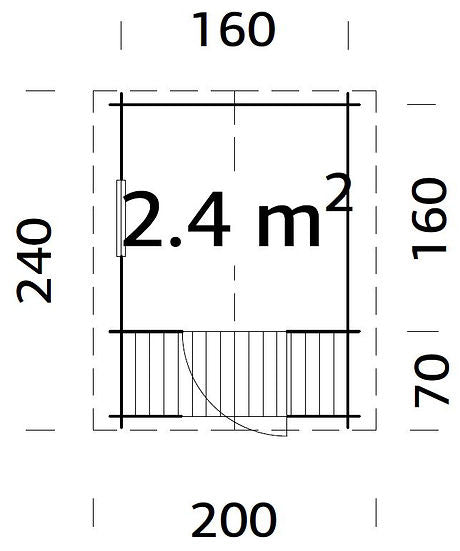 Sam 2.4 Wooden Cubby House with Terrace